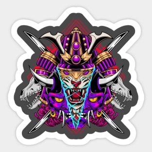 Tiger Samurai 03 Sticker
